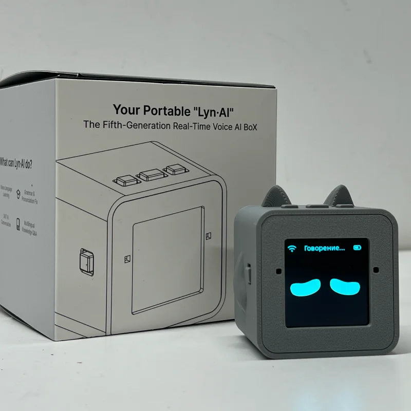 EMO XiaoZhi Mini AI Robot – Smart Voice Chatbot with Cat Ears & 11 Language Support