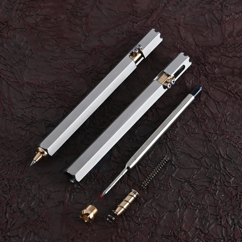 🔥 JAMES BOND'S PEN! Premium Tactical Defense Tool - Steel & Brass Survival Kit 🔫
