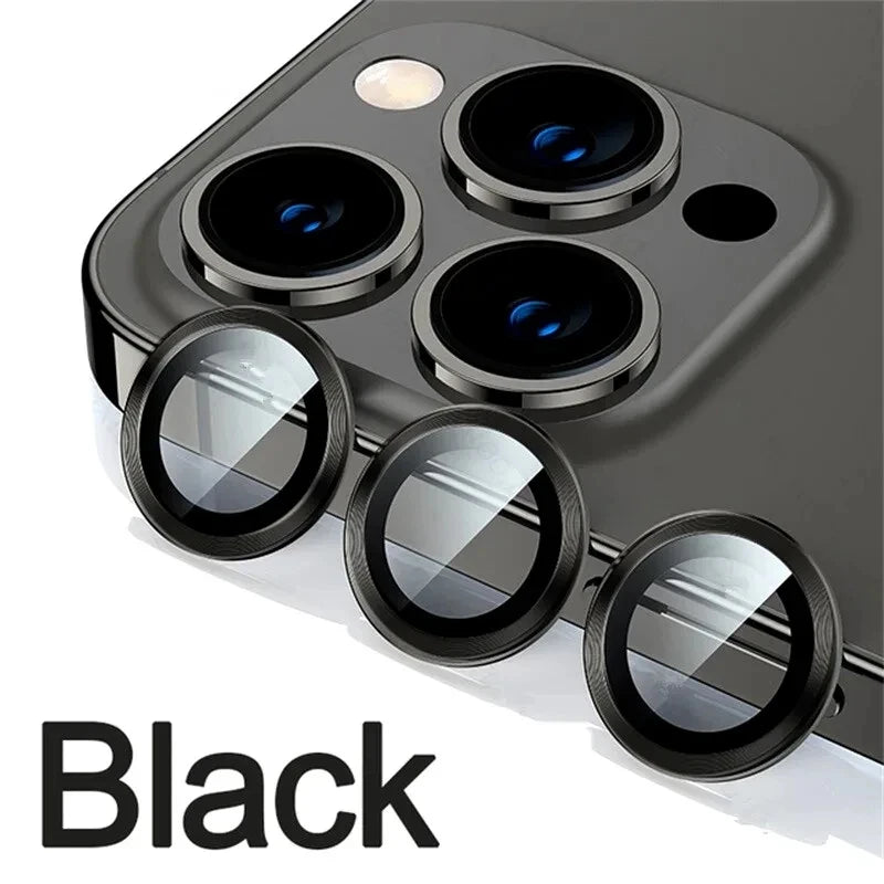 3-Pack Camera Lens Glass Protector for iPhone 16, 15, 14, 13, 12, 11 Pro Max