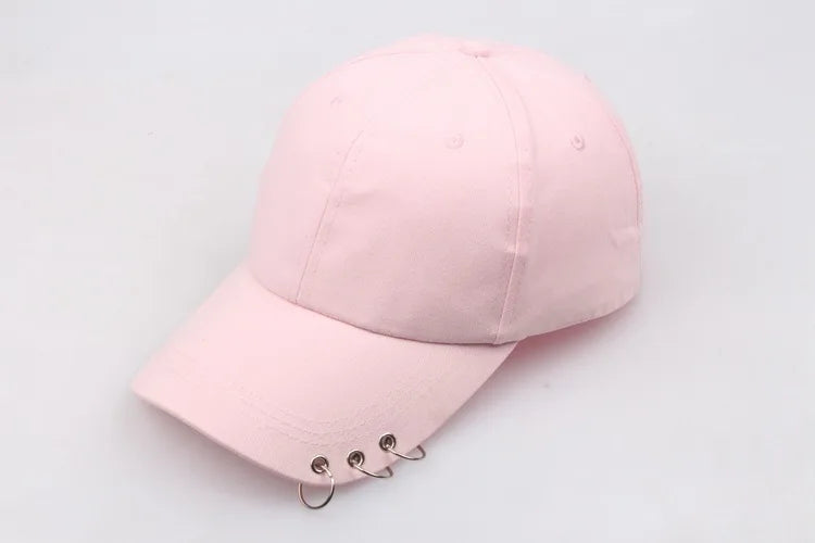 Ring Circle Baseball Cap - Korean K-Pop Style Snapback Dad Hat for Men & Women