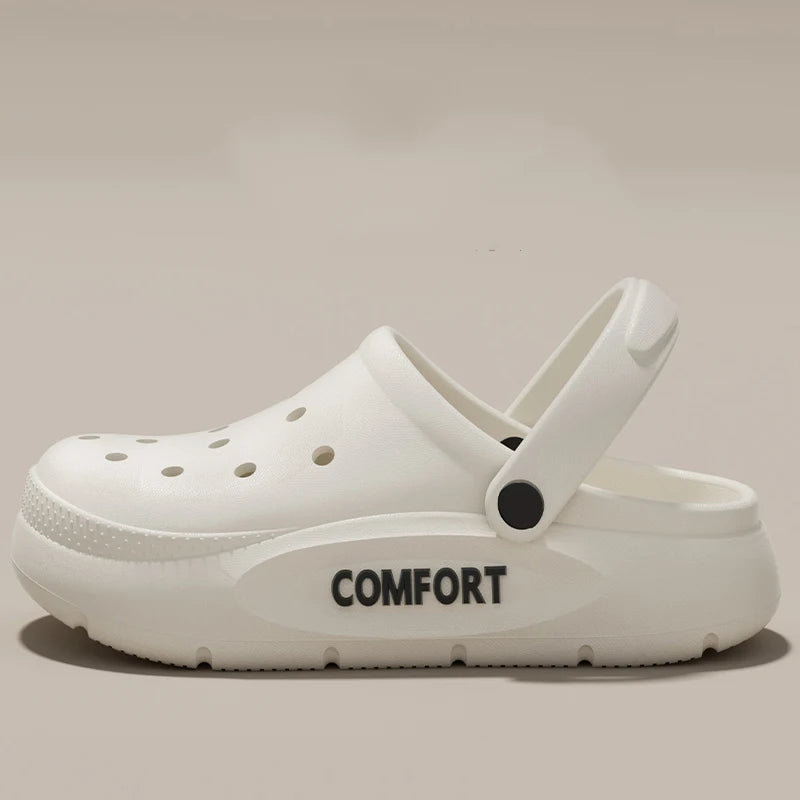 Summer Slippers for Men & Women - Anti-Slip Hollow Covered Toe Indoor Outdoor Sandals