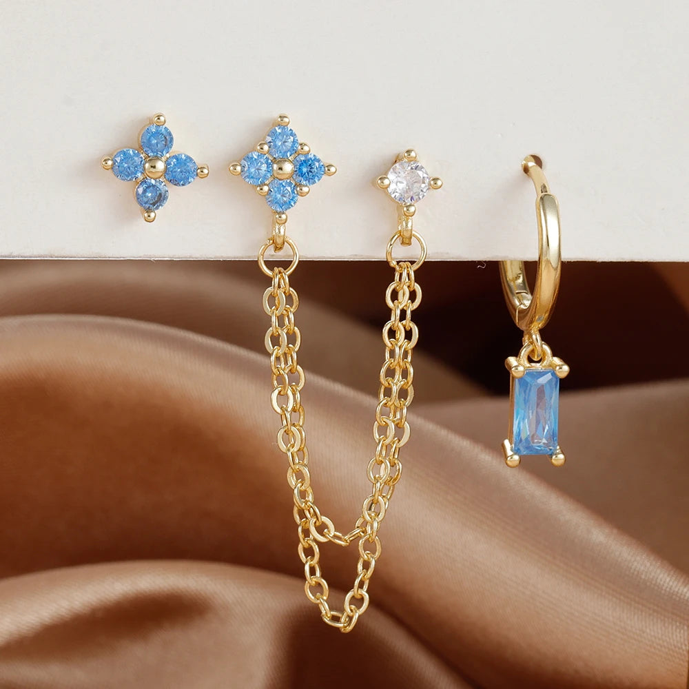 Stainless Steel Constellation Earrings Set – Cartilage Piercing Jewelry