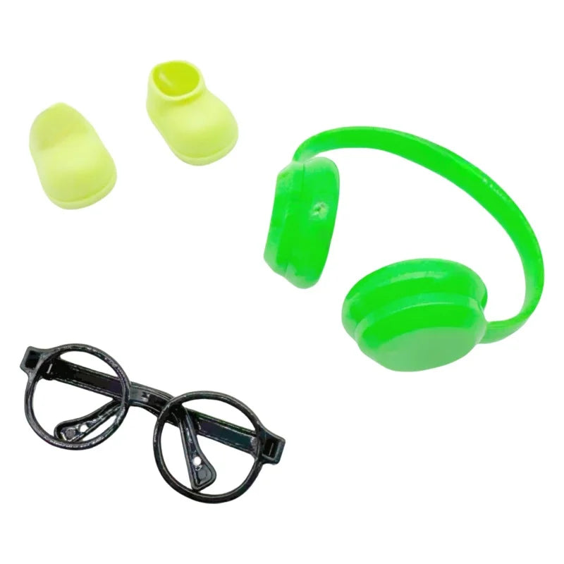 Labubu DIY Accessories Set - Shoes, Glasses & Headphones for V1/V2 Plush Dolls
