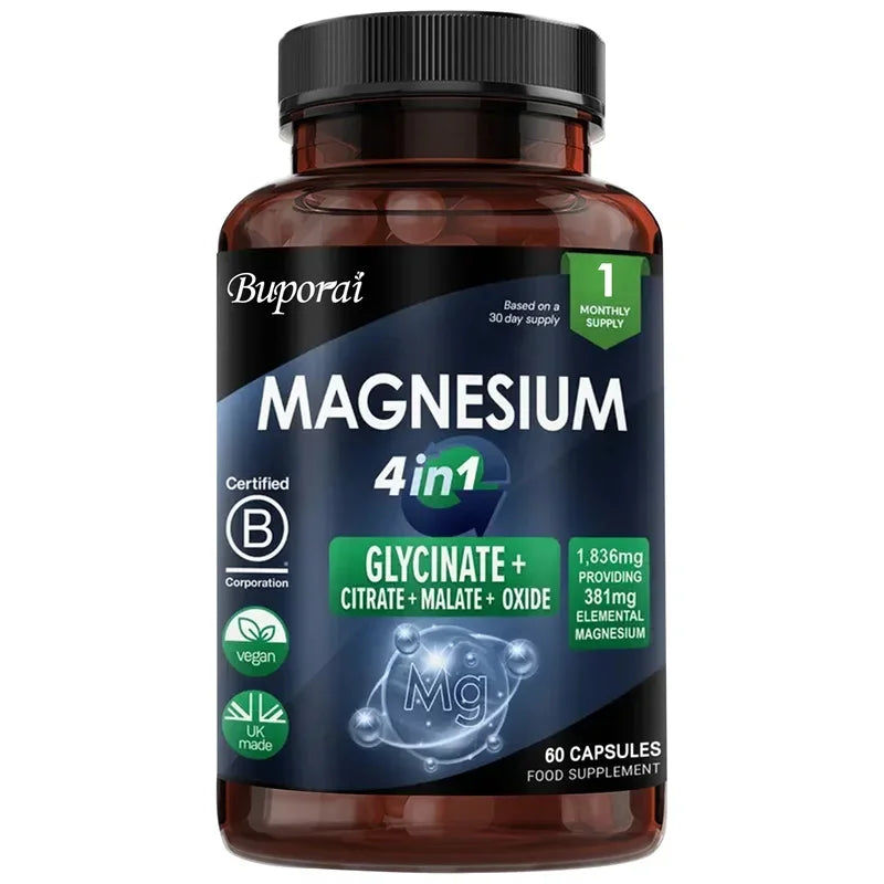 Magnesium 4-in-1 Complex - Sleep, Muscle Relaxation & Stress Relief Support