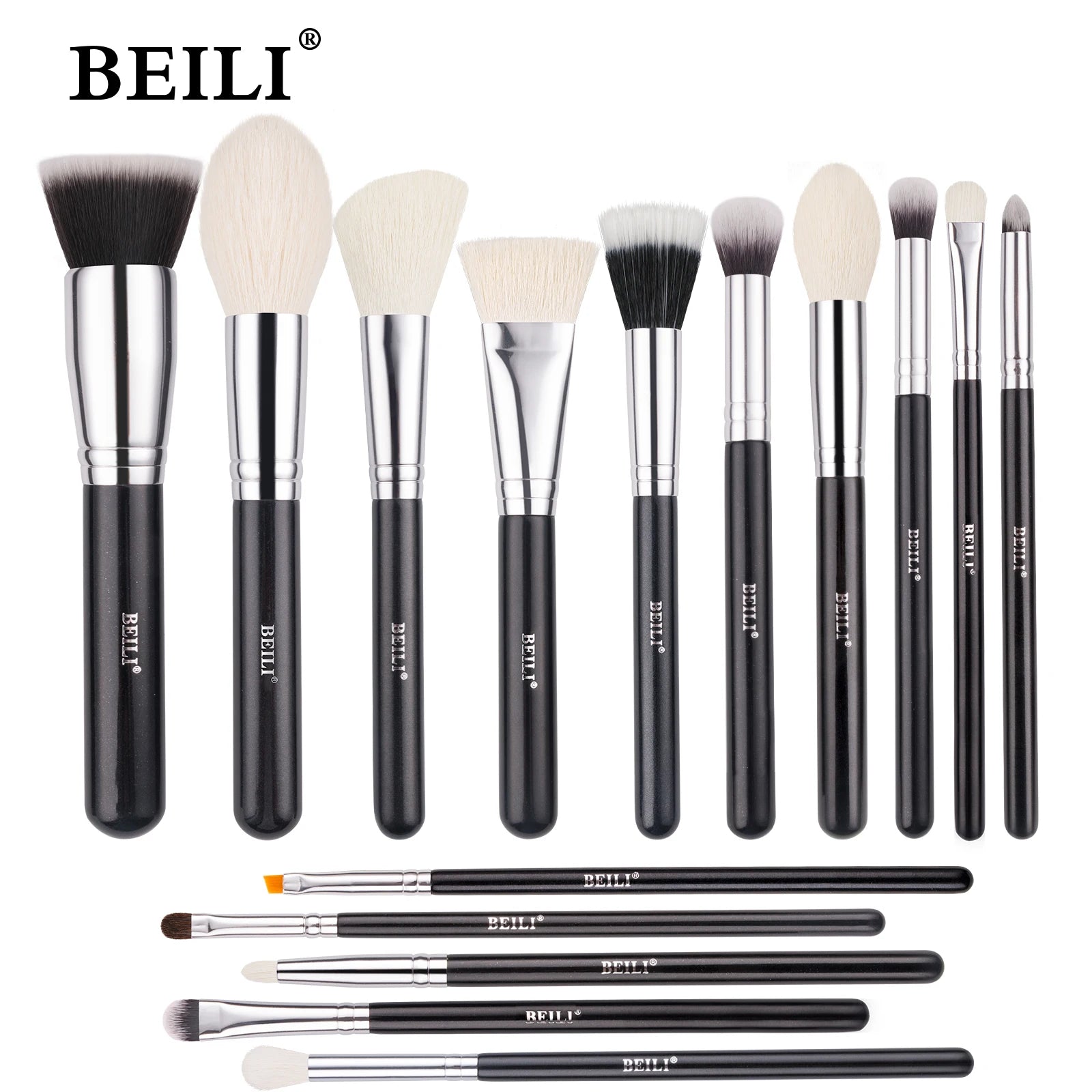 Professional Foundation & Eyeshadow Brush Kit for Makeup