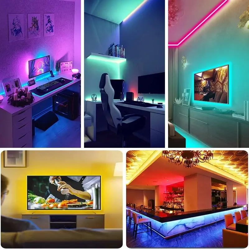USB LED Strip Lights for TV - 5V Backlight Tape with 3-Key Remote Control