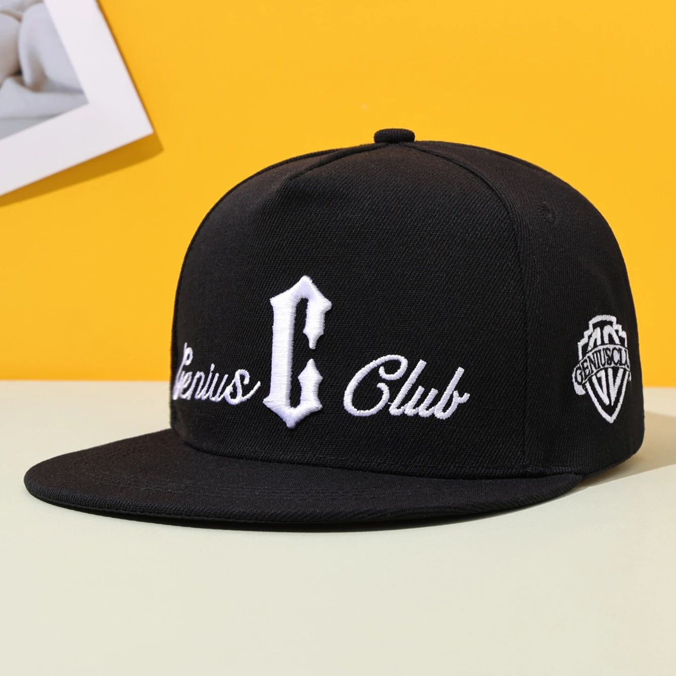 Embroidered Duckbill Baseball Cap - Flat Brim Hip-Hop Hat for Outdoor & Street Casual Wear