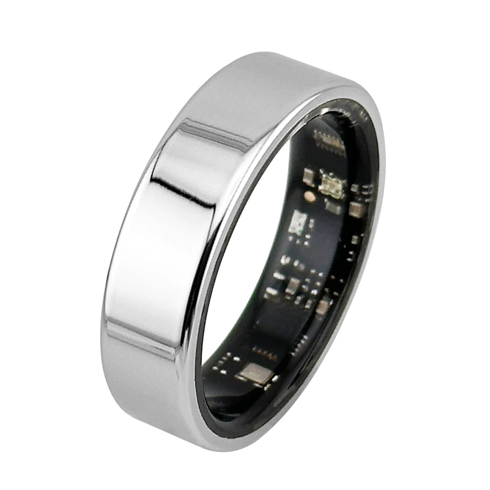 SR08 Smart Ring HR Monitoring, Sleep Analysis Sports Modes Notification Alerts Health Fitness Tracker with Charging Cable