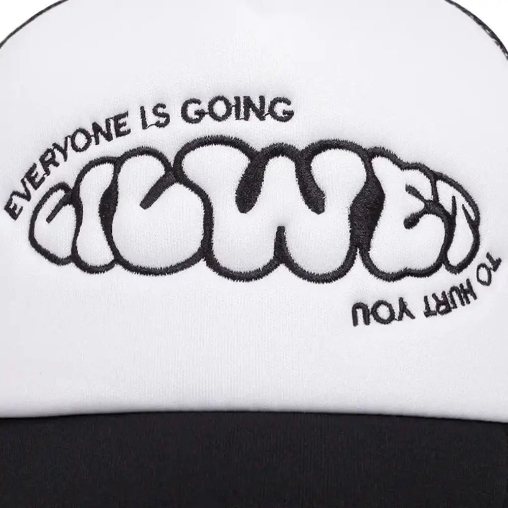 Breathable Trucker Cap - Adjustable Snapback Baseball Hat with Sun Protection for Hip-Hop Style
