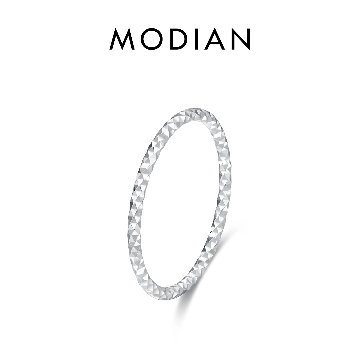 Sterling Silver Stackable Ring – Geometric Finger Ring Jewelry