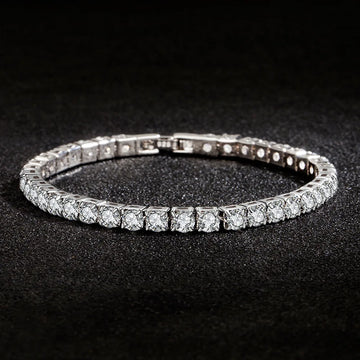 Sterling Silver Zirconia Bracelet – Engagement & Wedding Charm Jewelry