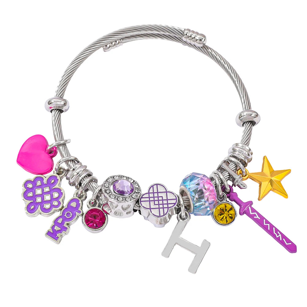 Demon Hunters Anime Character Bracelet - Snake Chain Charm Jewelry