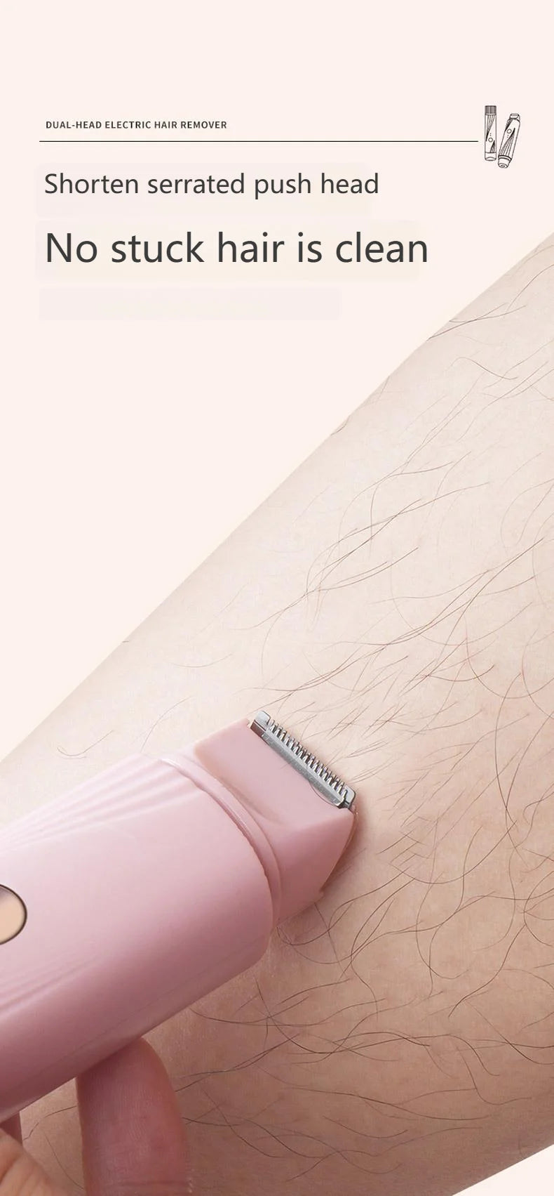 Electric Full Body Hair Remover for Women - Bikini, Legs, Underarms & Face