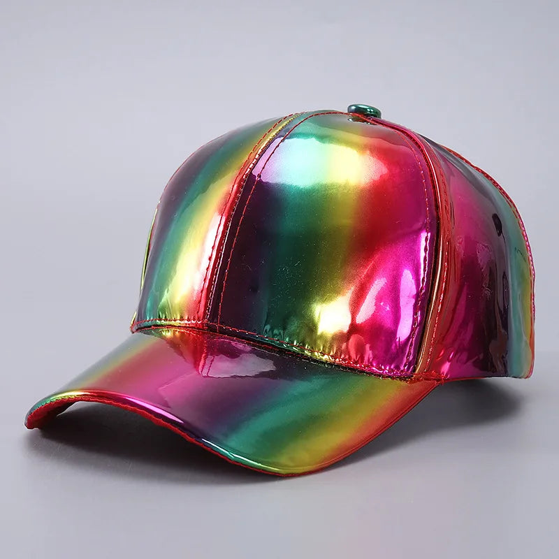Waterproof PU Baseball Cap - Hip-Hop Rain Hat with Curved Brim for All-Weather Wear