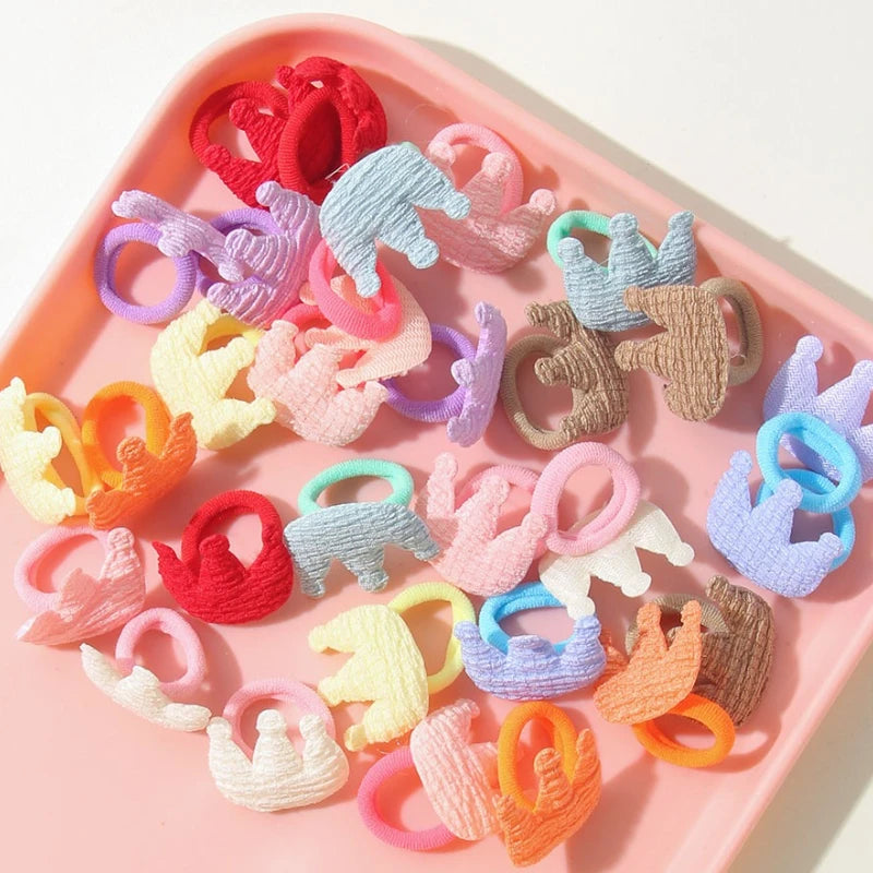 Kids Nylon Elastic Hair Bands – Small Hair Tie Scrunchie Set for Girls | Soft & Gentle