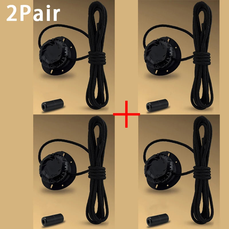 No Tie Shoelaces - Fashion Swivel Buckle Laces for Kids & Adults (1 or 2 Pairs)