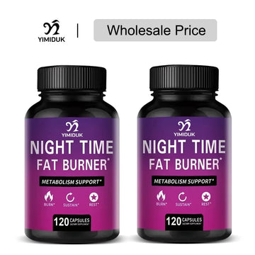 Night Time Fat Burner with Melatonin - Sleep Support & Metabolism Booster
