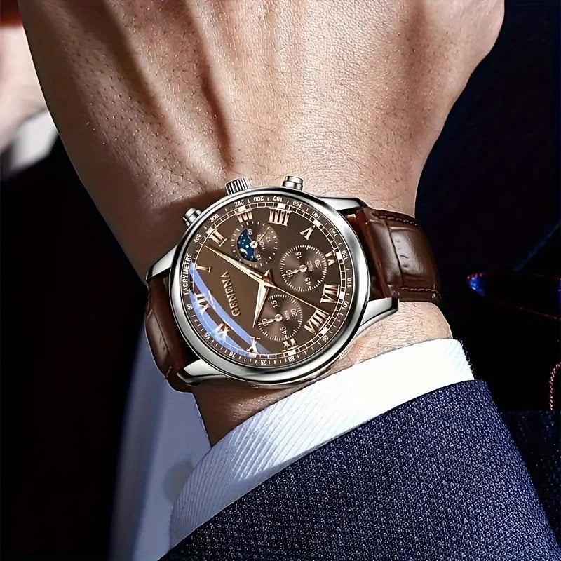 Men's Business Quartz Watch - Luxury Waterproof Luminous Wristwatch