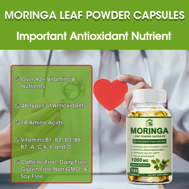 Moringa Extract Capsules - Superfood for Weight Loss, Metabolism & Wellness Support