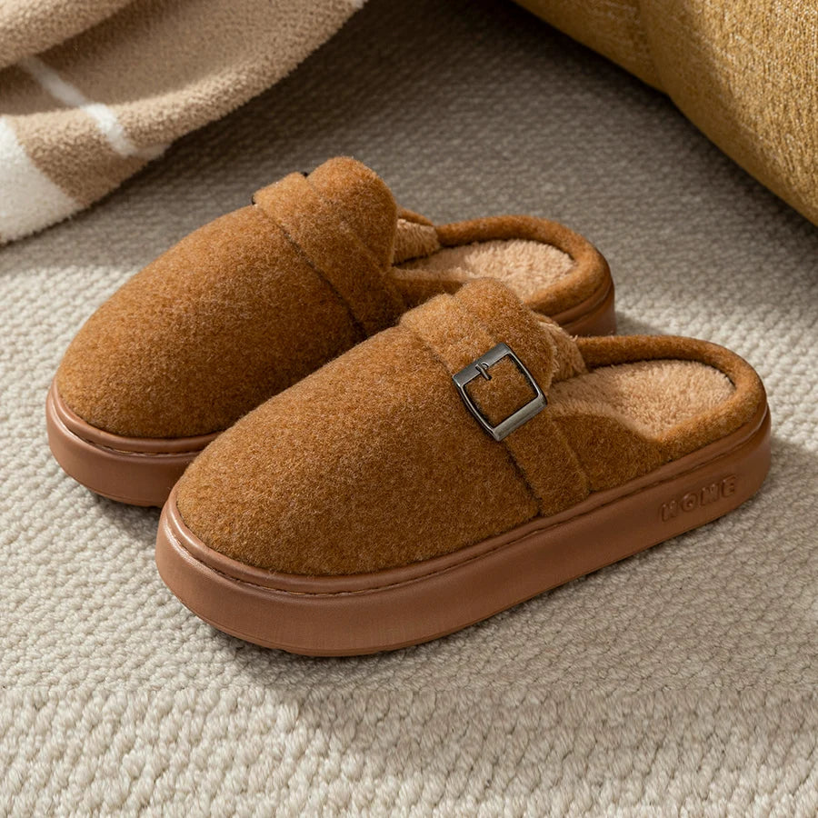 Women's Winter Slippers - Warm Non-Slip Indoor Outdoor Couple House Shoes