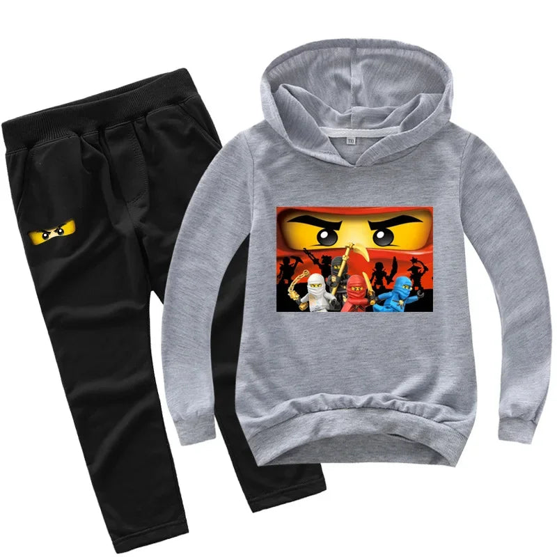 Kids Clothes Baby Boys 2-13 years Spring Autumn Children Clothing Sets Hoodies Pants 2 Pcs Set Tracksuit Anime Outwear Coat