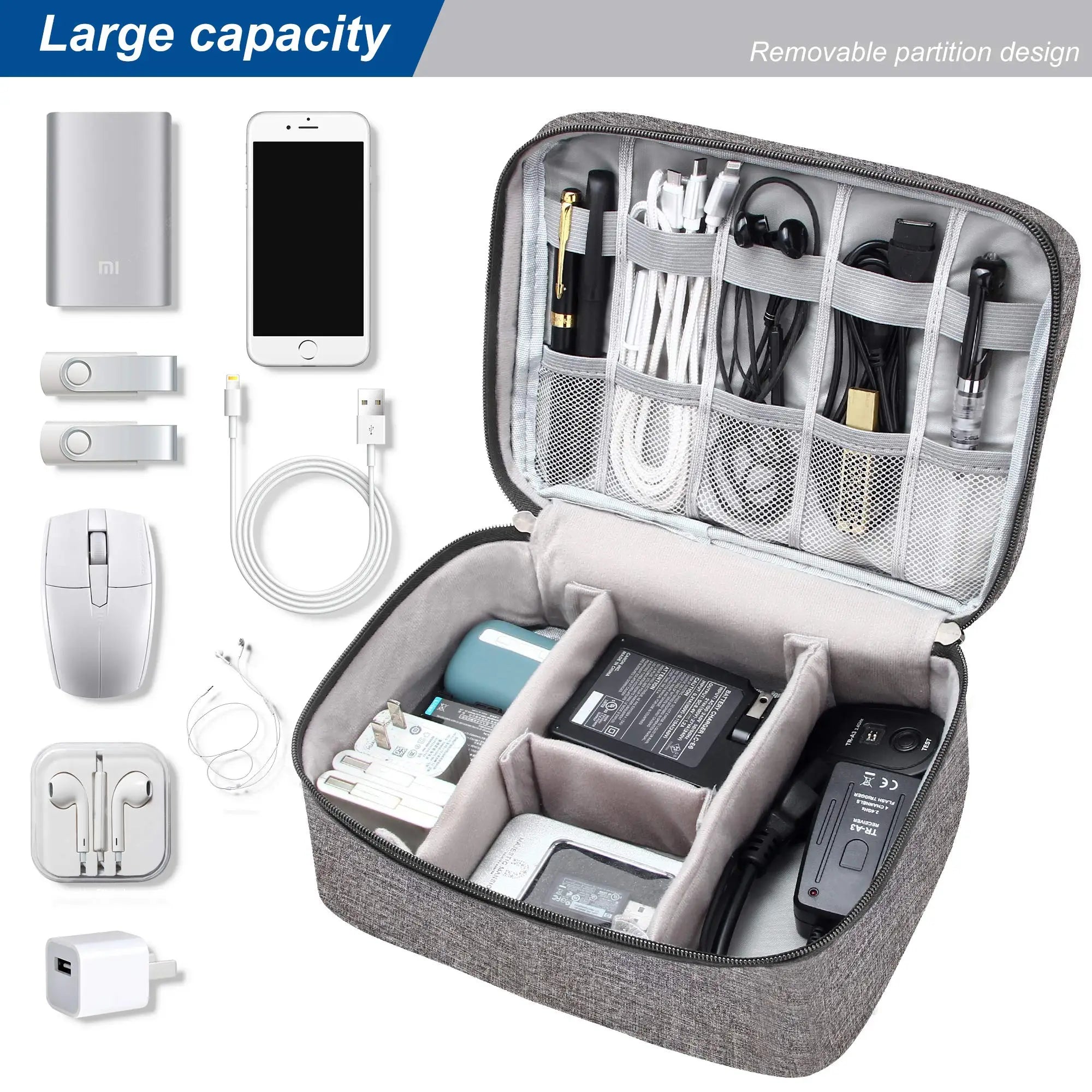 Waterproof Cable Storage Bag – Digital Electronics Organizer