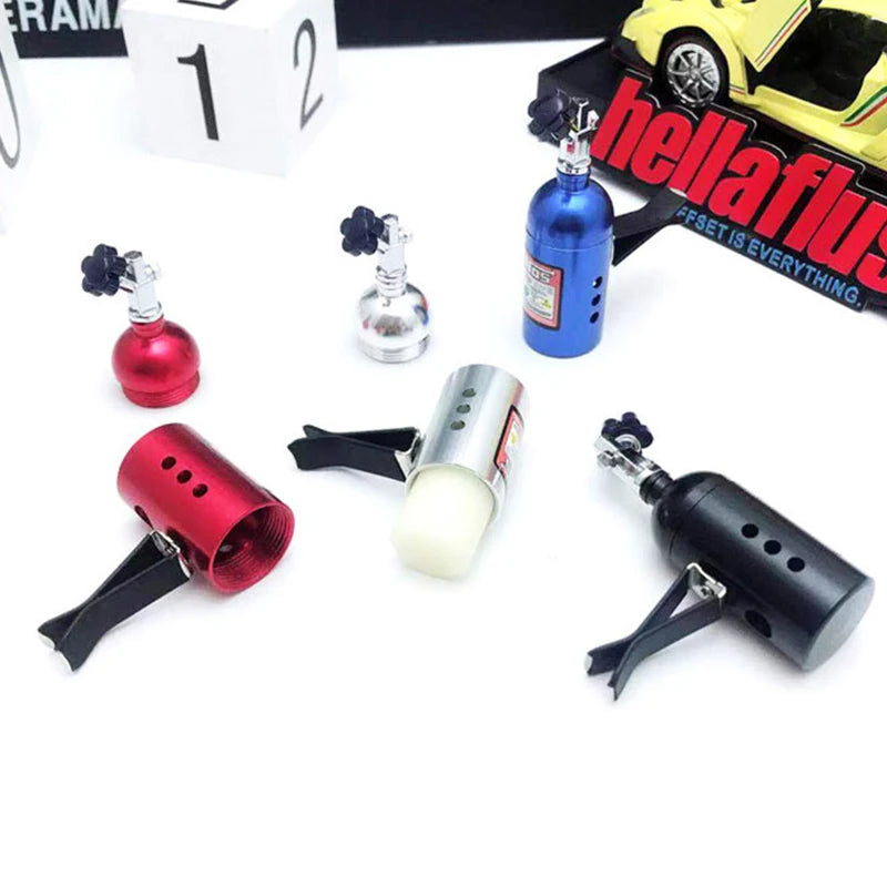 NOS Nitrogen Bottle Car Air Freshener - Lemon Scent Vent Clip Aromatherapy Auto Perfume