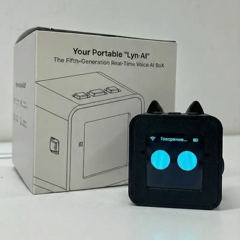 EMO XiaoZhi Mini AI Robot – Smart Voice Chatbot with Cat Ears & 11 Language Support