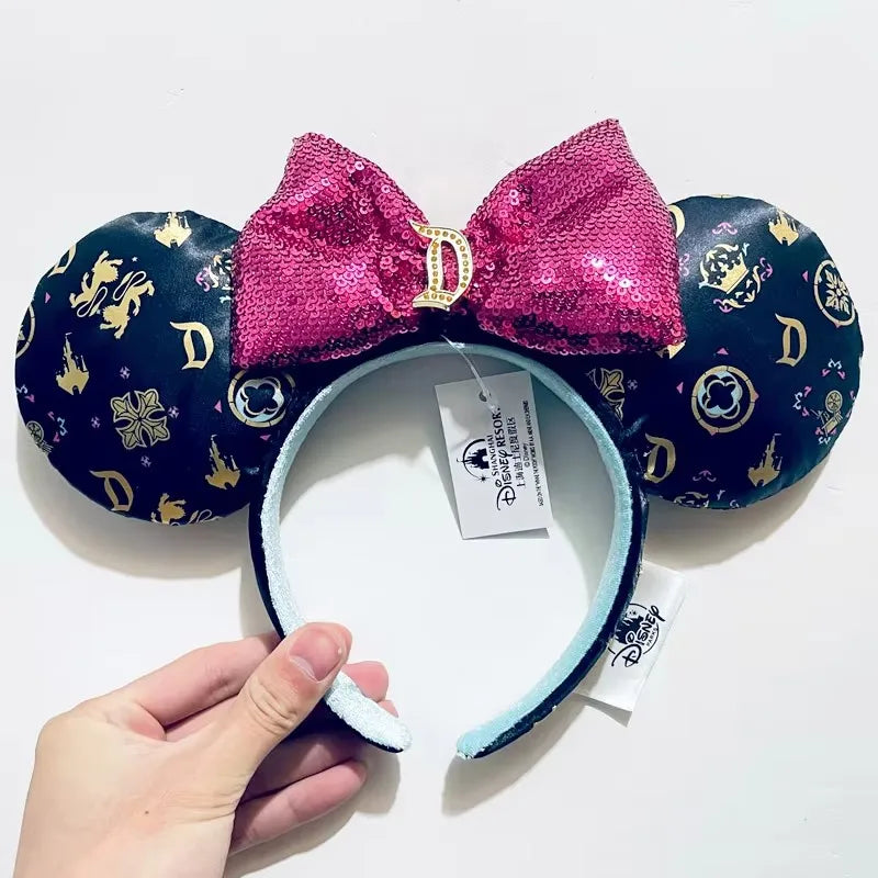 Disney Mickey Ears Headband – Minnie Sequin Party Hairband for Women & Girls