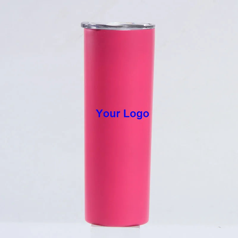 20oz Skinny Straight Tumbler with Lid - Double Wall Insulated | DIY Sublimation Blank