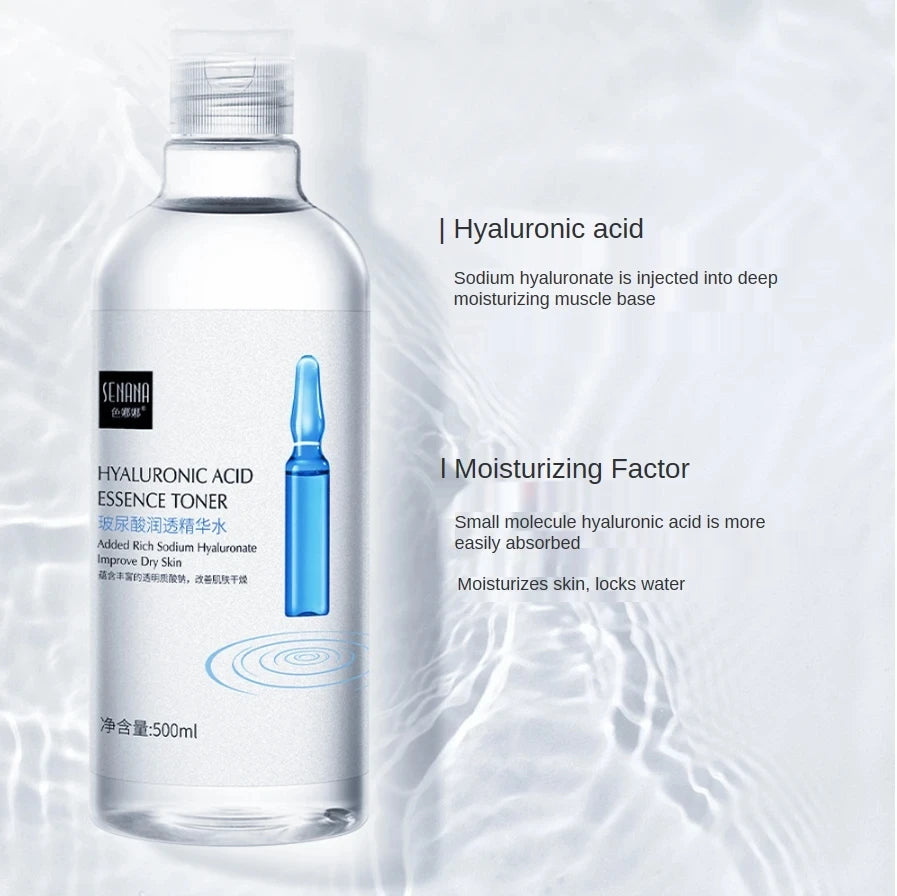 500ml Essence Water with Niacinamide & Hyaluronic Acid – Moisturizing & Brightening Toner
