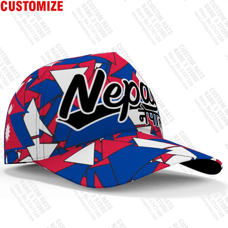 Nepal Flag Baseball Cap - Custom 3D Embroidered Snapback Hat for Nepalese Pride