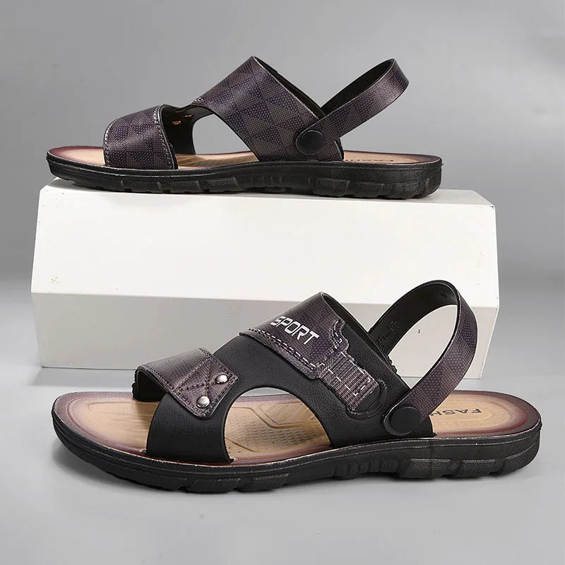 Men’s Summer Fashion Sandals – Non-Slip Open-Toe Beach Slippers