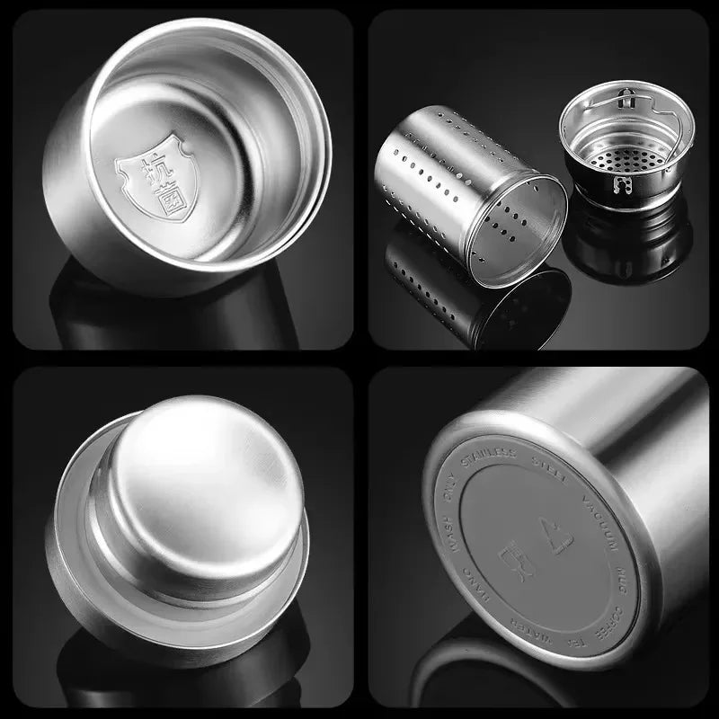 Large Insulated Thermos Tumbler - 600ml-2000ml Stainless Steel Water Bottle