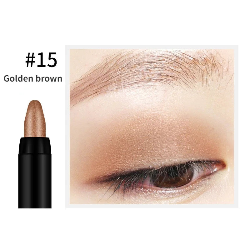 Bling Eye Shadow Pen - 16 Colors Glitter Eyeshadow Stick, Pearlescent Shimmer Pencil