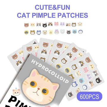 600 Pcs Ance Patches Cute Pimple Patches For Face Salicylic Acid & Tea Tree Cute Cat Pimple Stickers