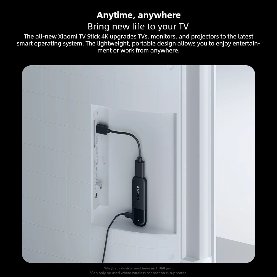 Xiaomi TV Stick 4K 2nd Gen - 6nm Quad-Core Streaming Device with WiFi 6 & Bluetooth 5.2