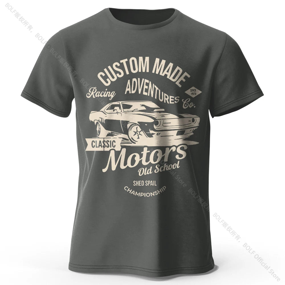 Motors Graphic Cotton T-Shirt Vintage Style Tee