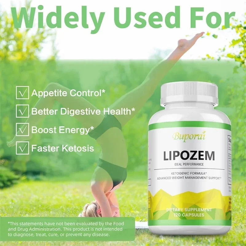 Lipozem Weight Loss Capsules - Raspberry Ketone & Magnesium for Metabolism & Energy