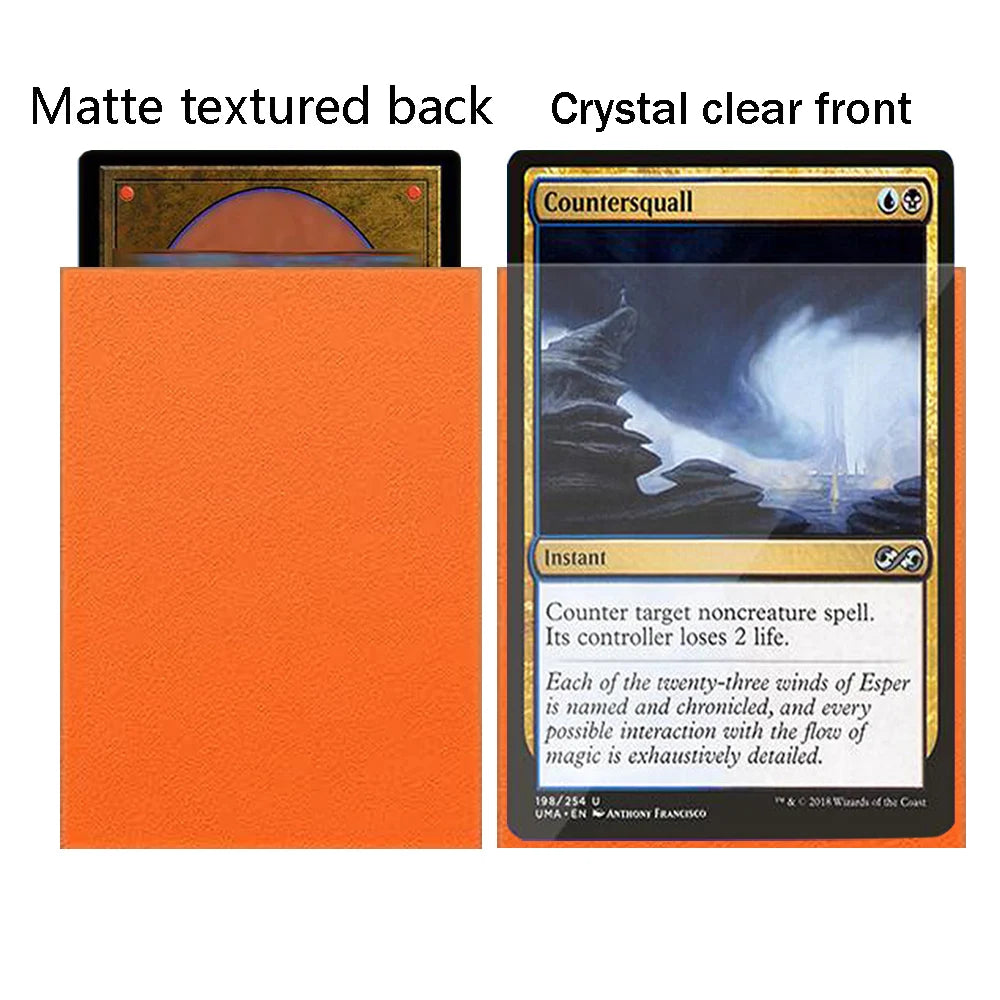 Card Sleeves 66×91mm – 100 Pcs Frosted Protective Sleeves for Trading Cards