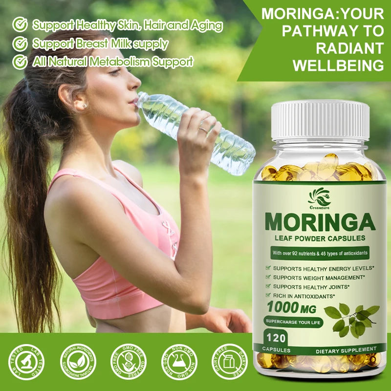 Moringa Extract Capsules - Superfood for Weight Loss, Metabolism & Wellness Support