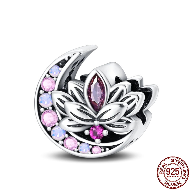 925 Sterling Silver Charm Bead with Zircon - Compatible Bracelet Charm