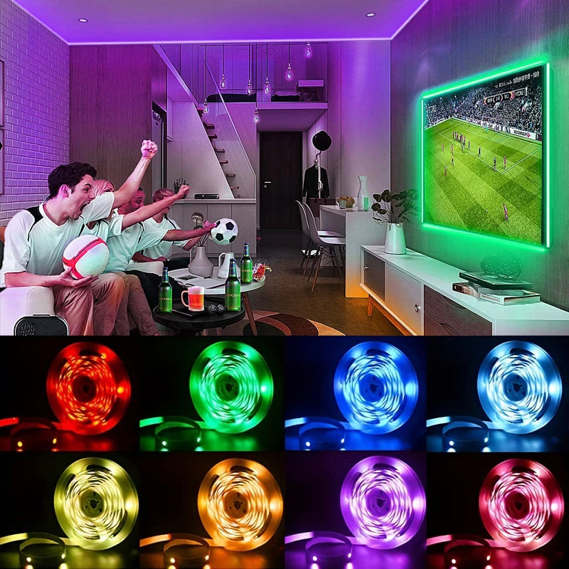 USB LED Strip Lights for TV - 5V Backlight Tape with 3-Key Remote Control