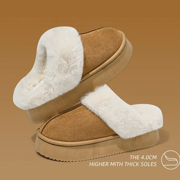 Winter Warm House Slippers - Thick Plush Sole Soft Unisex Indoor Shoes for Home & Office