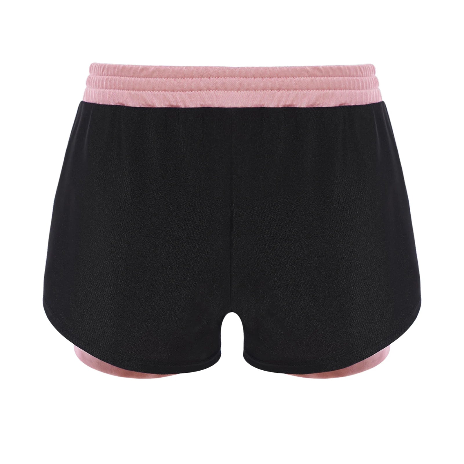 Girls Athletic Shorts - Double-Layer Sports Shorts for Yoga, Running & Workout (Ages 4-14)