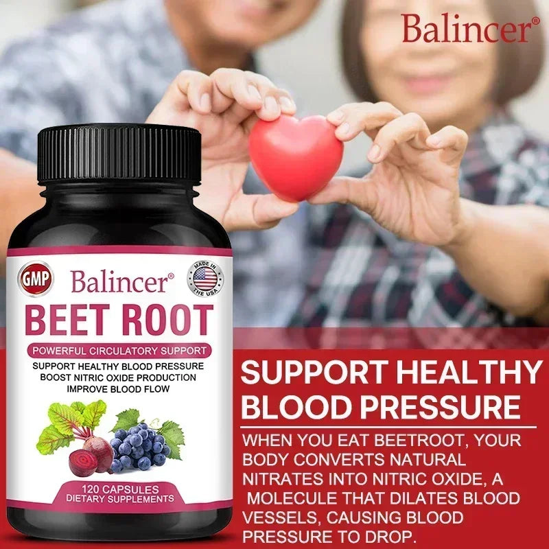 Beetroot Capsules – Organic Powder for Blood Circulation & Pressure