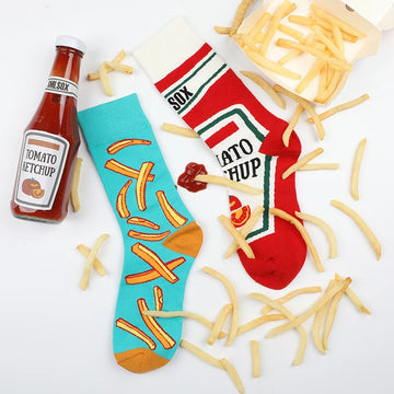 Funny Food Print Socks Unisex Casual Socks