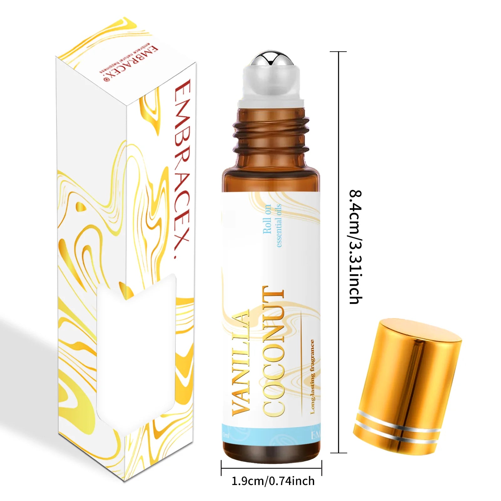 Vanilla Coconut Essential Oil Roller – Perfume & Moisturizing Body Oil (10ml)