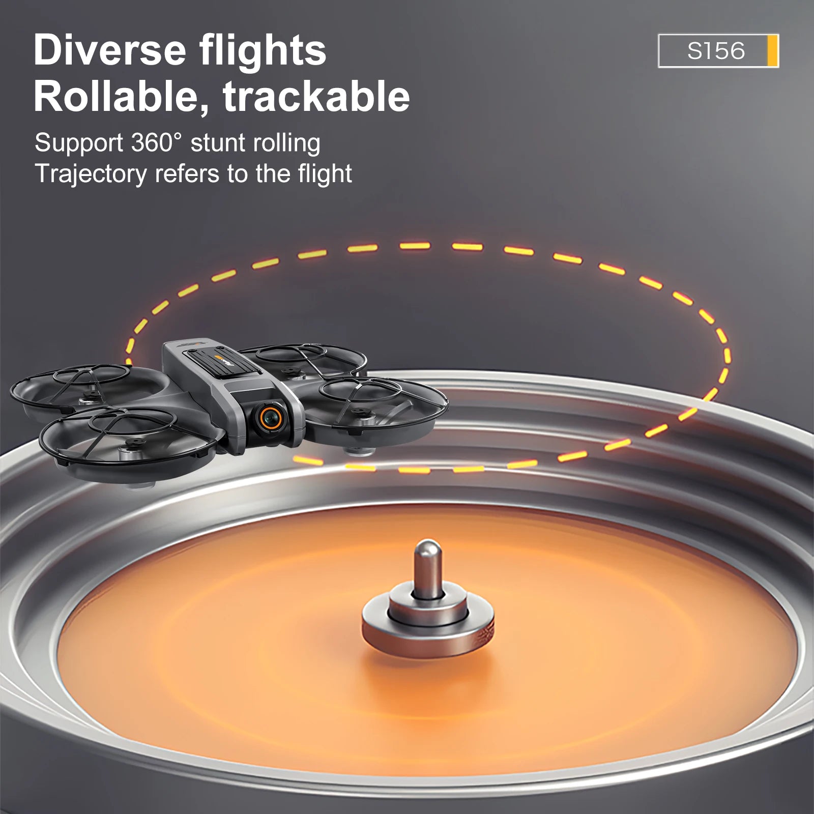 S156 Drone with 4K Camera & Optical Flow - 180° Adjustable Lens, Brushless Motors (180g)