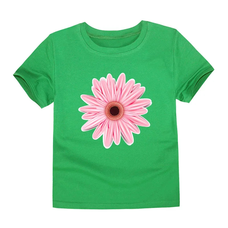 Toddler Girl Cotton T-Shirt Floral Print Tee